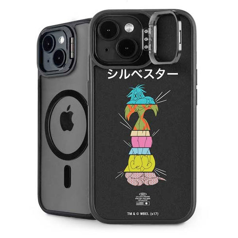 Looney Tunes Sylvester the Cat Sliced Juxtapose iPhone 13 Kickstand Case