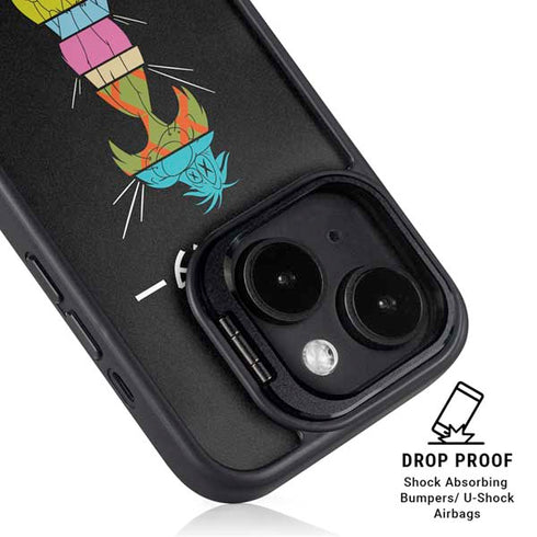 Looney Tunes Sylvester the Cat Sliced Juxtapose iPhone 15 Kickstand Case