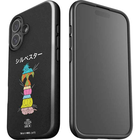 Looney Tunes Sylvester the Cat Sliced Juxtapose iPhone 16 Plus Impact Case