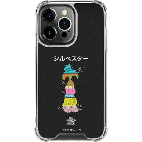 Looney Tunes Sylvester the Cat Sliced Juxtapose iPhone 16 Pro Max Clear Case