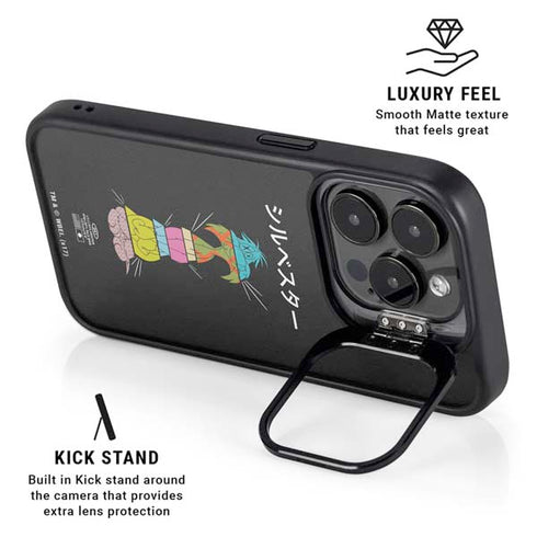 Looney Tunes Sylvester the Cat Sliced Juxtapose iPhone 16 Pro Max Kickstand Case