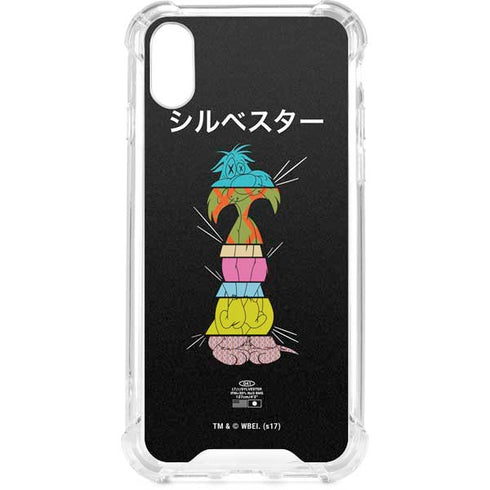 Looney Tunes Sylvester the Cat Sliced Juxtapose iPhone XS Clear Case
