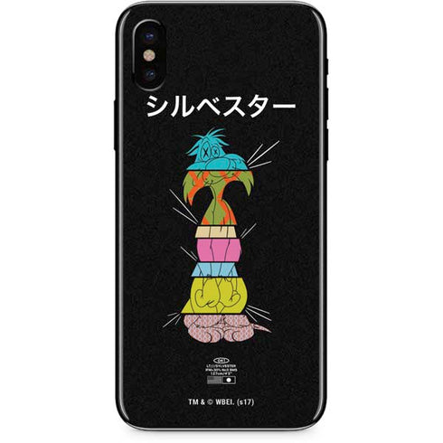 Looney Tunes Sylvester the Cat Sliced Juxtapose iPhone XS Max Skin