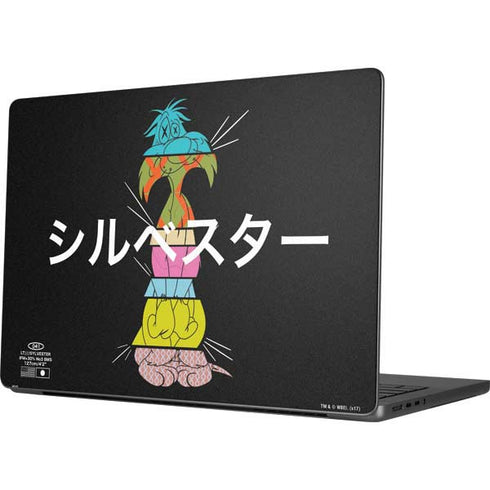 Looney Tunes Sylvester the Cat Sliced Juxtapose Apple MacBook Pro 14-inch Skin