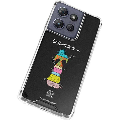 Looney Tunes Sylvester the Cat Sliced Juxtapose Moto G Play 5G (2025) Clear Case