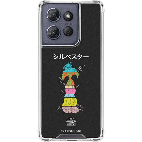Looney Tunes Sylvester the Cat Sliced Juxtapose Moto G Power 5G (2025) Clear Case