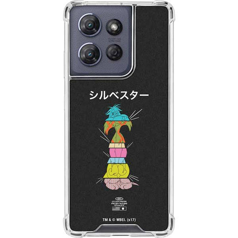 Looney Tunes Sylvester the Cat Sliced Juxtapose Moto G Stylus 5G (2025) Clear Case