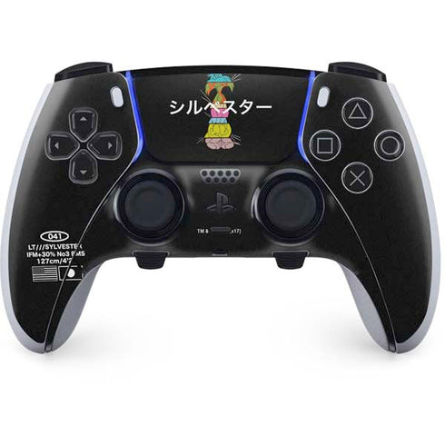Looney Tunes Sylvester the Cat Sliced Juxtapose PS5 DualSense Edge Pro Controller Skin