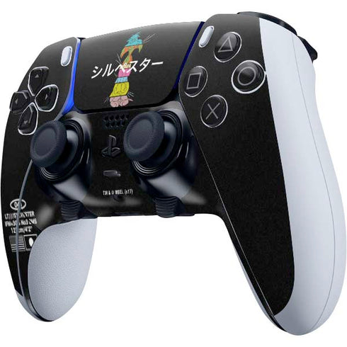 Looney Tunes Sylvester the Cat Sliced Juxtapose PS5 DualSense Edge Pro Controller Skin