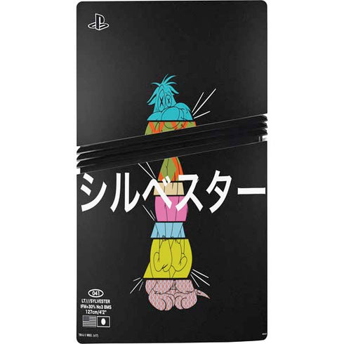 Looney Tunes Sylvester the Cat Sliced Juxtapose PS5 Pro Bundle Skin