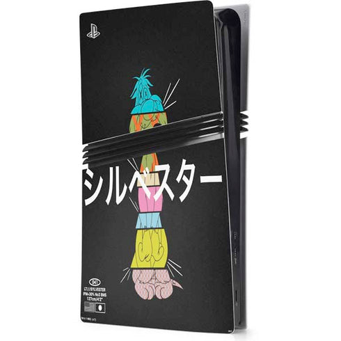 Looney Tunes Sylvester the Cat Sliced Juxtapose PlayStation PS5 Skins