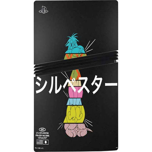 Looney Tunes Sylvester the Cat Sliced Juxtapose PS5 Pro Console Skin