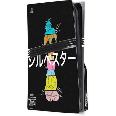 Looney Tunes Sylvester the Cat Sliced Juxtapose PlayStation PS5 Skins