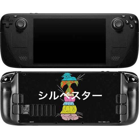 Looney Tunes Sylvester the Cat Sliced Juxtapose Steam Deck Handheld Gaming Computer OLED Skin