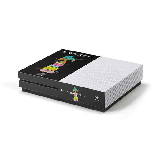 Looney Tunes Sylvester the Cat Sliced Juxtapose Xbox One S Console Skin
