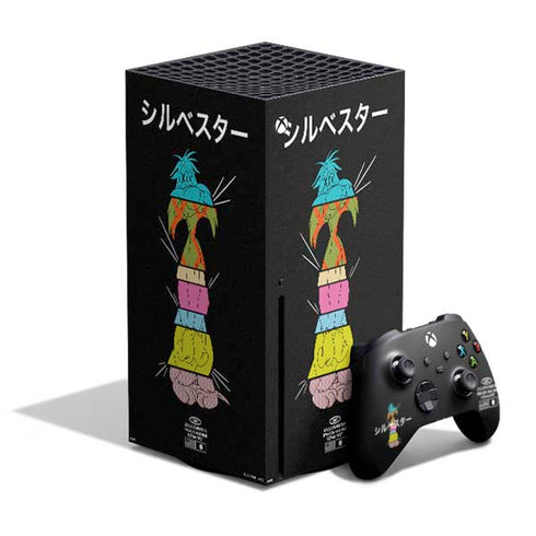 Looney Tunes Sylvester the Cat Sliced Juxtapose Xbox Series X Skins