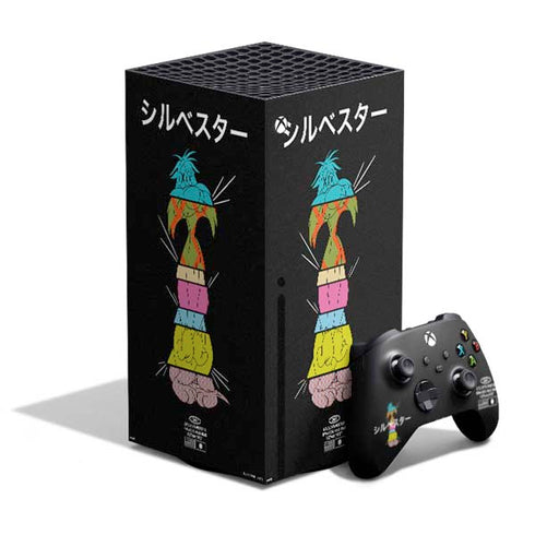 Looney Tunes Sylvester the Cat Sliced Juxtapose XBox Series X Digital Edition Bundle Skin