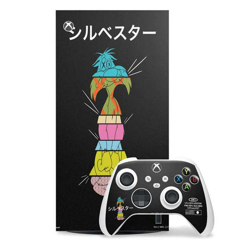 Looney Tunes Sylvester the Cat Sliced Juxtapose Xbox Series X Skins
