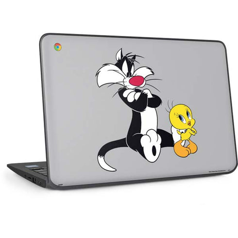 Looney Tunes Sylvester Tweety Bird Crossed Arms HP Chromebook Skin