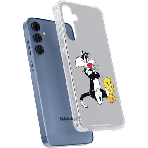 Looney Tunes Sylvester Tweety Bird Crossed Arms Galaxy A55 5G Clear Case