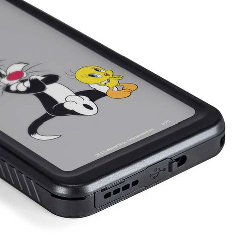 Looney Tunes Sylvester Tweety Bird Crossed Arms Galaxy S24 Plus Waterproof Case