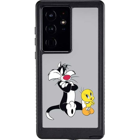Looney Tunes Sylvester Tweety Bird Crossed Arms Galaxy S24 Ultra Waterproof Case