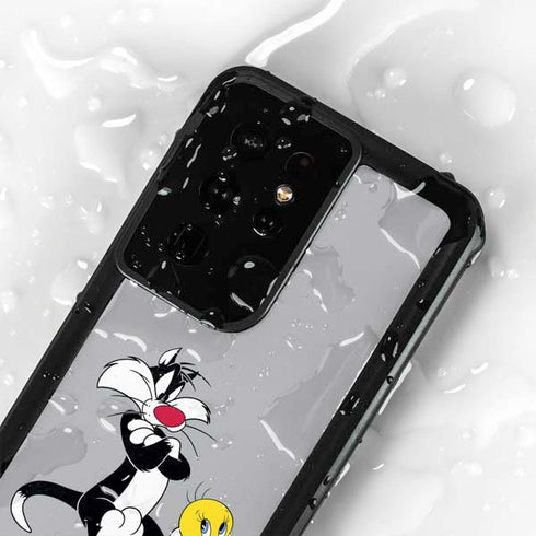 Looney Tunes Sylvester Tweety Bird Crossed Arms Galaxy S24 Ultra Waterproof Case