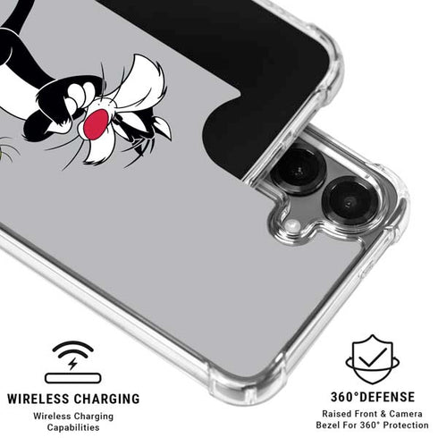 Looney Tunes Sylvester Tweety Bird Crossed Arms Galaxy S26 Clear Case
