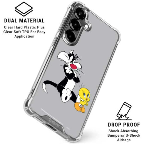 Looney Tunes Sylvester Tweety Bird Crossed Arms Galaxy S26 Plus Clear Case