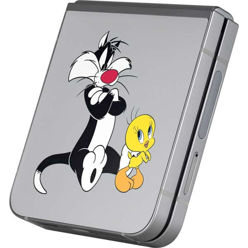 Looney Tunes Sylvester Tweety Bird Crossed Arms Galaxy Z Flip6 Skin