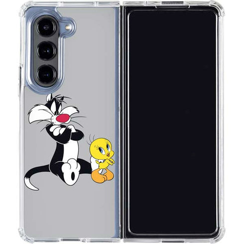 Looney Tunes Sylvester Tweety Bird Crossed Arms Galaxy Z Fold5 5G Clear Case