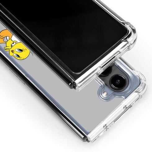 Looney Tunes Sylvester Tweety Bird Crossed Arms Galaxy Z Fold5 5G Clear Case