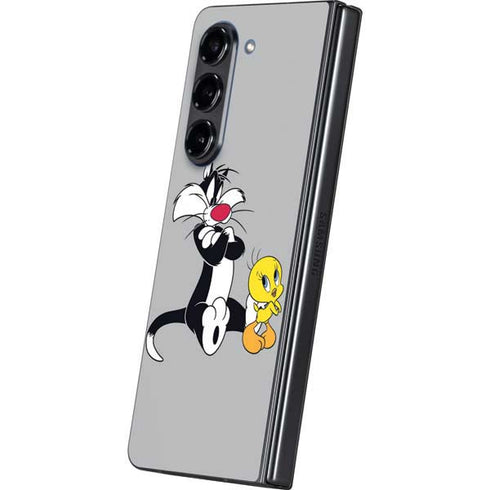 Looney Tunes Sylvester Tweety Bird Crossed Arms Galaxy Z Fold5 5G Skin