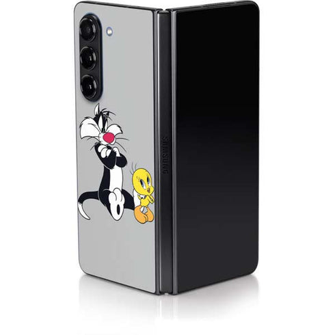Looney Tunes Sylvester Tweety Bird Crossed Arms Galaxy Z Fold5 5G Skin