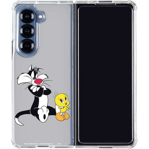 Looney Tunes Sylvester Tweety Bird Crossed Arms Galaxy Z Fold6 Clear Case