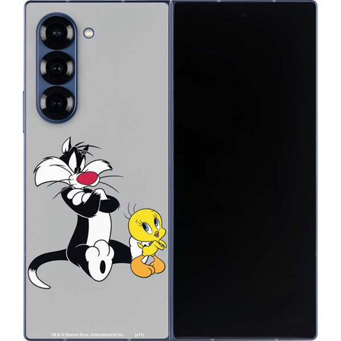 Looney Tunes Sylvester Tweety Bird Crossed Arms Galaxy Z Fold6 Skin