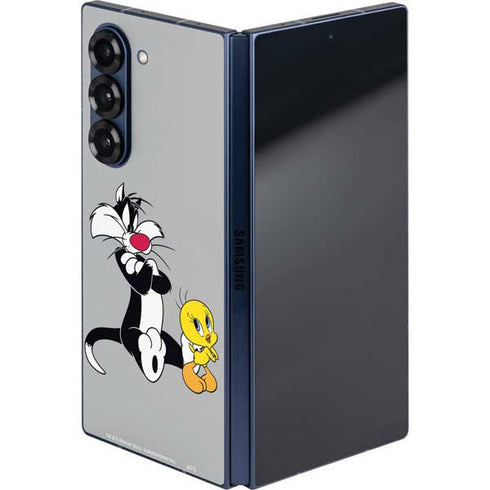 Looney Tunes Sylvester Tweety Bird Crossed Arms Galaxy Z Fold6 Skin