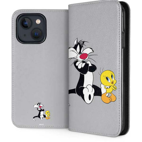 Looney Tunes Sylvester Tweety Bird Crossed Arms iPhone 14 Folio Case