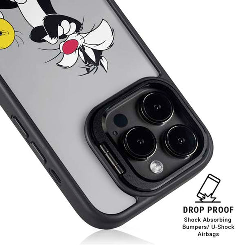 Looney Tunes Sylvester Tweety Bird Crossed Arms iPhone 14 Pro Kickstand Case