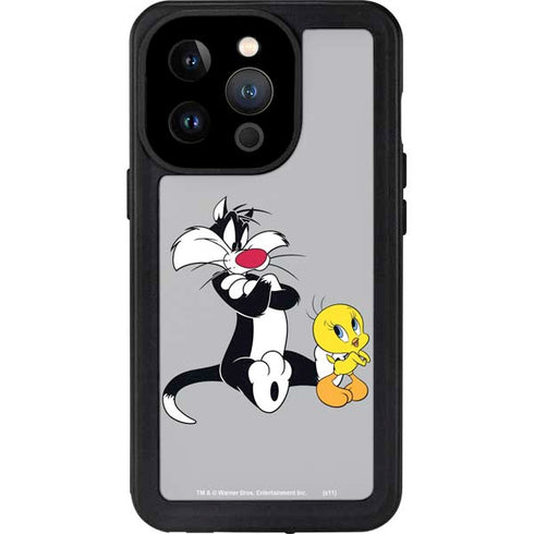 Looney Tunes Sylvester Tweety Bird Crossed Arms iPhone 15 Pro Waterproof Case
