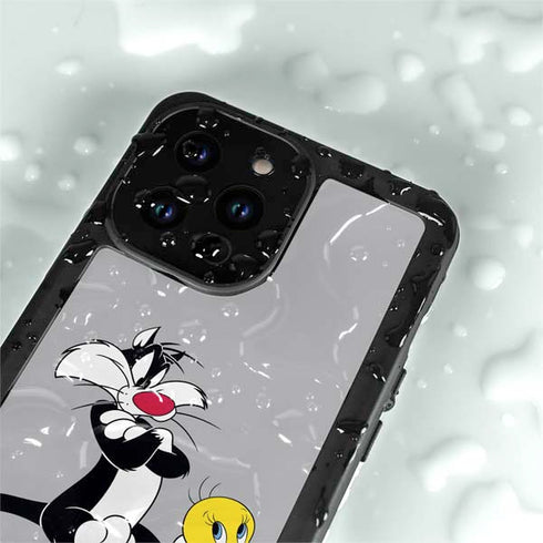 Looney Tunes Sylvester Tweety Bird Crossed Arms iPhone 15 Pro Waterproof Case