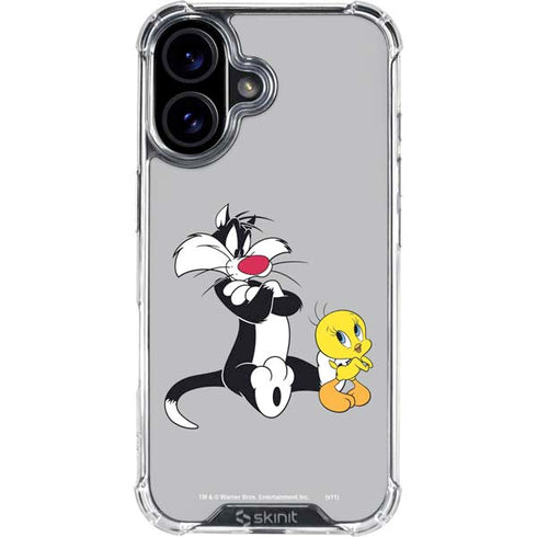 Looney Tunes Sylvester Tweety Bird Crossed Arms iPhone 16 Clear Case
