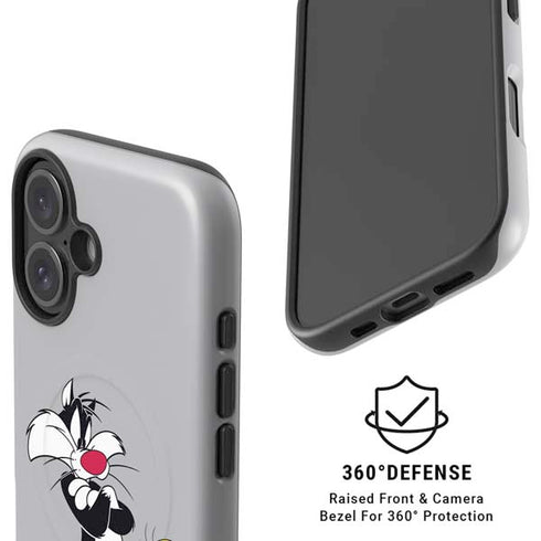 Looney Tunes Sylvester Tweety Bird Crossed Arms iPhone 16 Magsafe Impact Case