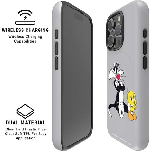 Looney Tunes Sylvester Tweety Bird Crossed Arms iPhone 16 Pro Magsafe Impact Case
