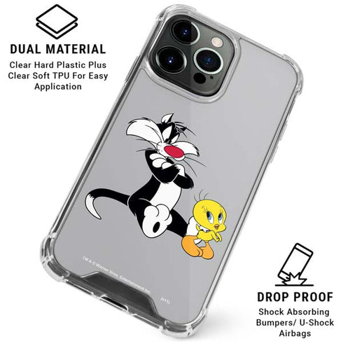 Looney Tunes Sylvester Tweety Bird Crossed Arms iPhone 16 Pro Max Clear Case