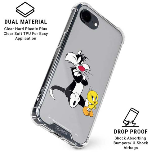 Looney Tunes Sylvester Tweety Bird Crossed Arms iPhone 16e Clear Case