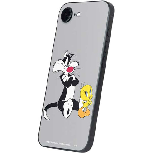 Looney Tunes Sylvester Tweety Bird Crossed Arms iPhone 16e Skin