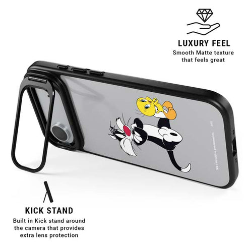 Looney Tunes Sylvester Tweety Bird Crossed Arms iPhone 17 Air Kickstand Case