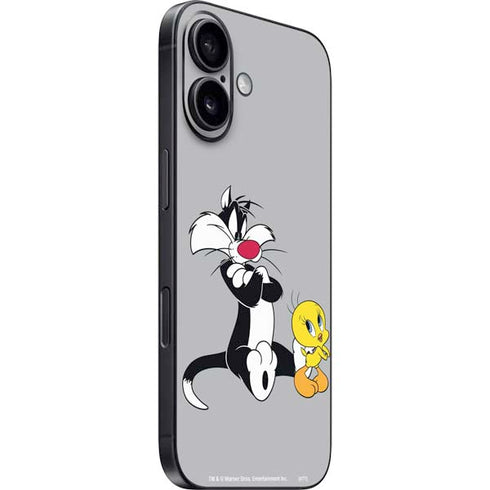 Looney Tunes Sylvester Tweety Bird Crossed Arms iPhone 17 Skin