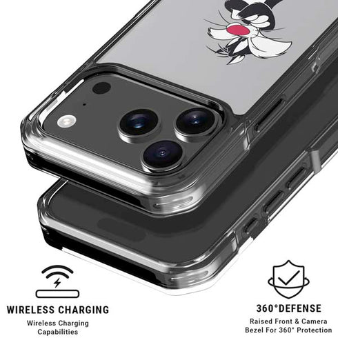 Looney Tunes Sylvester Tweety Bird Crossed Arms iPhone 18 Pro Clear Case